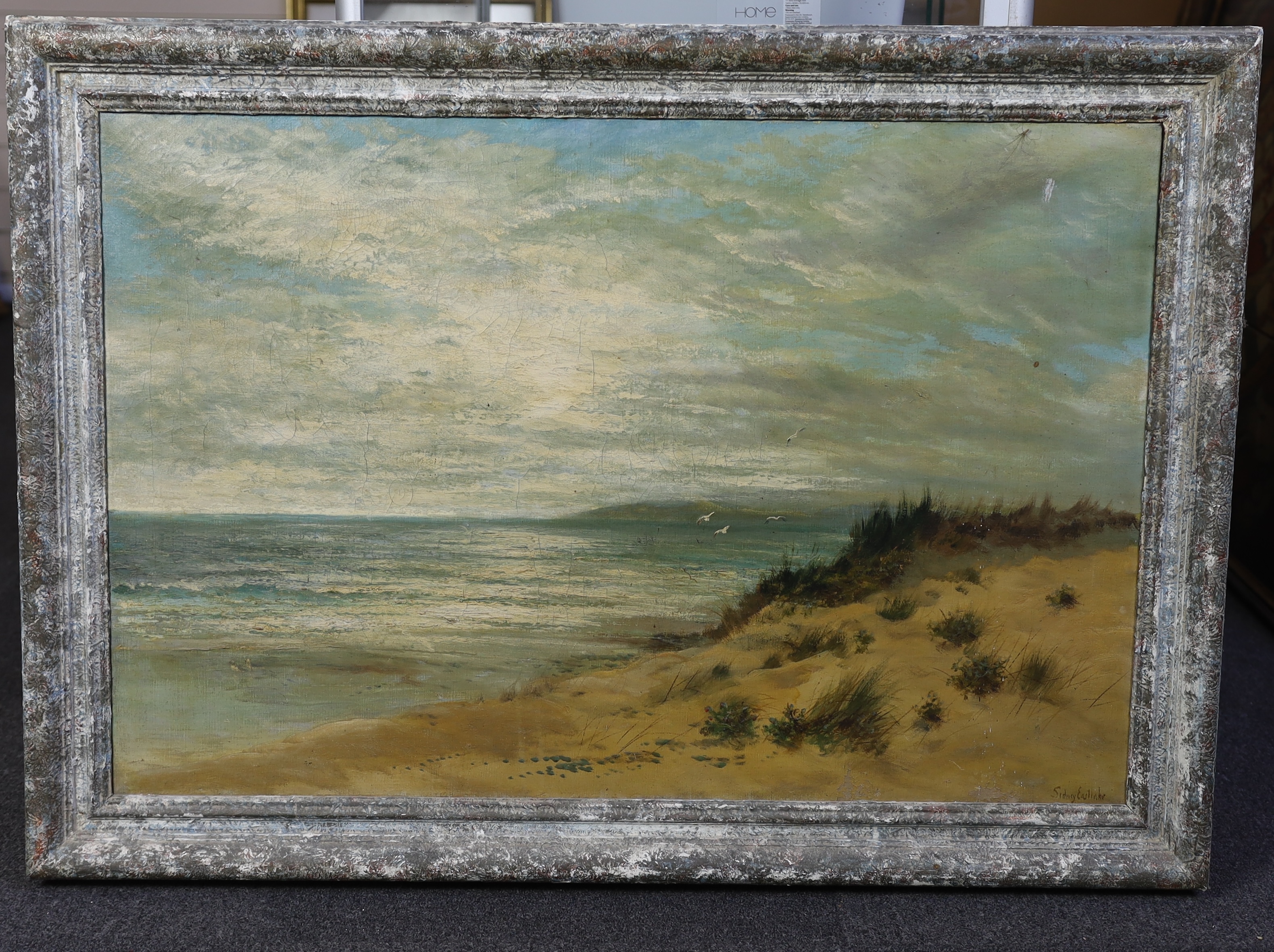 Sidney Eastlake (19th.C), oil on canvas, Coastal scene with sand dunes, signed and dated 1905, 60 x 90cm